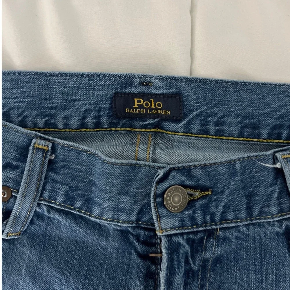 Polo Ralph Lauren Men's Straight Leg Denim‎ Jeans Blue Medium Wash 36x32 Cotton
